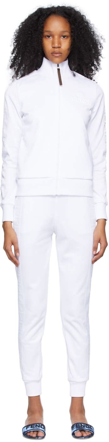 womens white fendi tracksuit|fendi kitten heels.